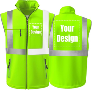 Vêtements de sécurité réfléchissants Haute visibilité Veste de sécurité ignifuge en polyester Vêtements de travail Uniformes Unisexe Sans manches Respirant - Product Image 4