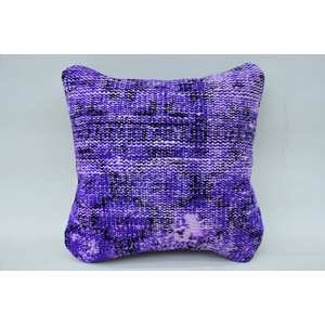 Purple Vintage Pattern Kantha Mosaic Paisley Patchwork Non-Slip Eco-Friendly Removable Washable <b>Bolster</b> <b>Pillow</b> 12x12 Inch Wool - Product Image 1