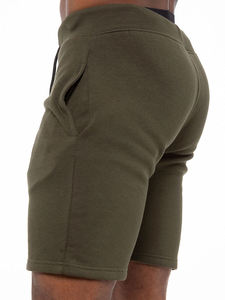 กางเกงขาสั้นออกกำลังกายแบบลำลองสำหรับผู้ชายกางเกงวิ่งผ้าฟลีซผ้าฝ้ายผสมพิมพ์โลโก้ได้ตามต้องการสำหรับฝึกและฝึกซ้อมกีฬา - Product Image 3