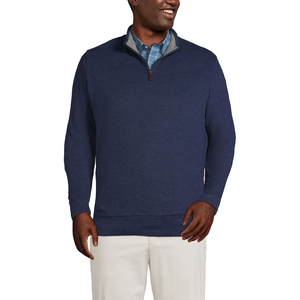 Maglioncino con Zip 1/4 da uomo <span class=keywords><strong>taglie</strong></span> <span class=keywords><strong>forti</strong></span> maglione con Zip da uomo maglione lavorato a maglia a righe in tinta unita - Product Image 6