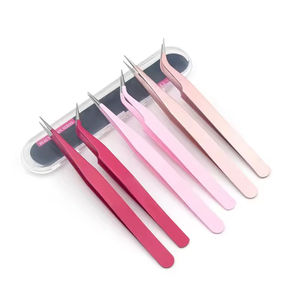 Pinces à cils de haute précision, conçues pour les artistes des cils, pointe incurvée et droite pour une isolation parfaite - Product Image 2