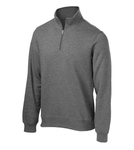 Pull à capuche de golf à col montant en polaire 100% coton uni pour hommes, teint en plaine pour l'hiver - Product Image 2