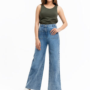 Camiseta sin mangas de talla grande para mujer a la moda de verano de alta calidad hecha de algodón transpirable y Jersey de fibra de bambú de calidad Premium - Product Image 2