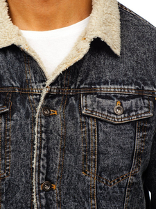 2026 <b>Custom</b> Design <b>Denim</b> Winter Warm Thickened <b>Jacket</b> Wholesale Street Wear Fashion <b>Denim</b> Winter <b>Jacket</b> Men OEM Serviced - Product Image 5