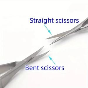 Tijeras de Cutícula Rectas con Mecanismo de Resorte, Acero Inoxidable, para Recortar Cejas, Microtijeras para Zurdos, Mango de Cerámica - Product Image 6