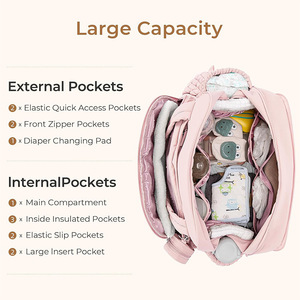 <span class=keywords><strong>Sac</strong></span> à dos multifonctionnel imperméable pour maman, grande capacité, <span class=keywords><strong>sac</strong></span> à <span class=keywords><strong>langer</strong></span> pour bébé avec poches isothermes pour biberons et sangles pour <span class=keywords><strong>poussette</strong></span> - Product Image 4