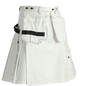 High Quality Men's Scottish <b>Utility</b> <b>Kilt</b> with Custom Logo Fastening Leather Straps Customized Fabric & Color - Product Image 1