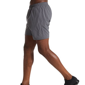 กางเกงขาสั้นออกกำลังกายแบบลำลองสำหรับผู้ชายแนวสตรีทตัวใหญ่พิเศษผ้าไนลอนสีเข้มกันรอยยับไม่ยับสำหรับใส่วิ่งออกกำลังกายสีพื้นเป็นมิตรกับสิ่งแวดล้อม - Product Image 3