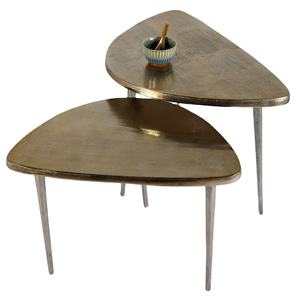 Modern Side <b>Table</b> Set of 2 Furniture decorative for Home Hotel Restaurant Gold Color Stylish design metal Iron Tea Coffee <b>tables</b> - Product Image 1