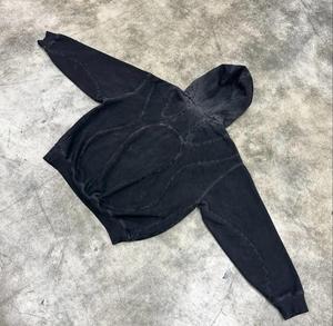 Sweat à capuche en coton épais avec imprimé graphique surdimensionné vintage Streetwear Design grande taille pour la saison d'automne - Product Image 3