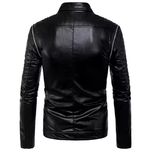 Chaqueta de Motocicleta para Hombre, Elegante, Protectora, Ajustable, de Cuero Genuino, de Alta Calidad, para Invierno, Envío Frontal - Product Image 5