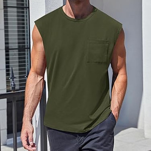 Fabricant OEM, débardeur en coton premium pour homme, débardeur de fitness pour homme, débardeur grande taille pour homme - Product Image 3