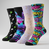 Chaussettes personnalisées imprimées numériquement, transparentes, respirantes, avec logo personnalisé sur le corps, pour femmes, usage quotidien printemps