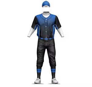 Ensemble de maillots de Baseball pour hommes personnalisés de haute qualité respirant travail chaleur imprimé nouveau Style Sublimation motif conception raisonnable - Product Image 2