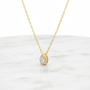 Collier chaîne en moissanite de 2,00 carats, argent sterling 925, forme poire élégante, réglable, bijoux délicats glacés pour cadeau de fête - Product Image 4