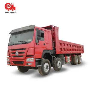 Caminhão de descarga da mão da china sino℃ usado howo 12 rodas caminhão em estoque usado 8x4 tipper