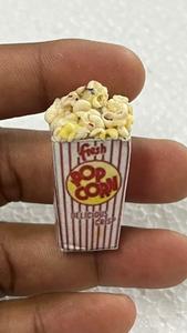 Decoraciones de Palomitas de Maíz en Miniatura de Vidrio Hechas a Mano, Palomitas de Maíz Diminutas Realistas, Impermeables y Extraíbles para Manualidades y Decoración del Hogar - Product Image 4