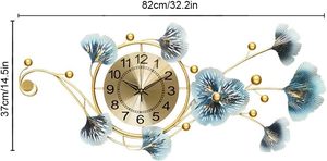 Thiết Kế Hiện Đại Nghệ Thuật Sáng Tạo Kim Loại Đồng Hồ Treo Tường Với Chữ Số La Mã Im Lặng Thân Thiện Với Môi Trang Trí Đồng Hồ Cho Phòng Khách Tường - Product Image 5