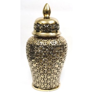 Hermoso diseñador esmalte acabado Metal jengibre tarro MESA CENTRO DE MESA decoración para el hogar hoteles uso con comida aspecto llamativo - Product Image 2