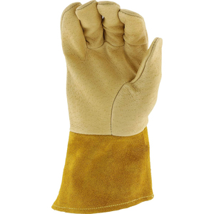 Gants de soudage en cuir confortables matériau souple anti-chaleur anti-coupure meilleure fabrication vente chaude prix de gros gant de soudage - Product Image 3