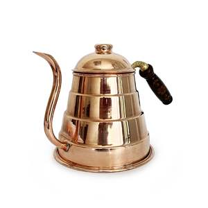 Ensemble de cafetière et théière en cuivre classique Anatolia Tiryaki, vaisselle artisanale avec un aspect antique - Product Image 2