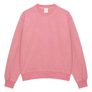 Jersey de cuello redondo de algodón 100% para mujer, jersey con logotipo personalizado, sudadera ecológica para mujer, sudaderas de gran tamaño para hombre, ropa de calle Unisex - Product Image 1