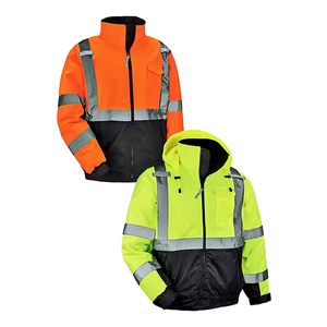 Logotipo personalizado LED trabajo ingeniero reflectante ropa de seguridad chaqueta construcción industrial de malla de alta visibilidad chaquetas de seguridad - Product Image 1