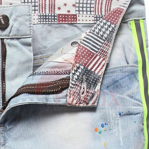 Pantalones vaqueros cortos con múltiples bolsillos para hombre, pantalón informal de algodón con 6 bolsillos, oferta - Product Image 5