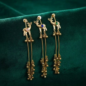 Juego de Aretes de Acero Inoxidable con Diseño de Ciervo y Cuarzo, Alta Calidad, Nuevo Diseño 2026, para Mujeres y Niñas, Joyería para Fiestas, Compromiso y Aniversario - Product Image 1