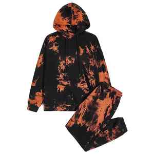 Conjunto Deportivo de Invierno Sostenible para Hombre, Talla Grande, Tie Dye, 100% Algodón, Transpirable, Secado Rápido, Ligero, con Cordón, Corte Automatizado - Product Image 6