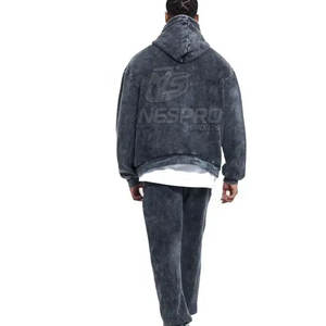 Survêtements délavés à l'acide avec logo personnalisé grande taille pour l'extérieur Survêtements délavés à l'acide avec matériaux durables de dernier style pour hommes - Product Image 2