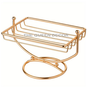 Jabonera con acabado dorado con soporte Venta al por mayor de fábrica Productos de baño Jabonera de metal para baño a los mejores precios - Product Image 1