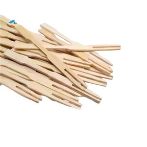 Fourchettes à fruits en bois de bouleau naturel à la mode de 90mm jetables élégantes et robustes pour les apéritifs Desserts Snacking Catering Events servant - Product Image 2