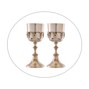 Elegant Silver-Plated Brass <b>Goblet</b> | Premium Golden Finish Chalice | Stylish Decorative Tableware for Home & Gifting Collection - Product Image 1