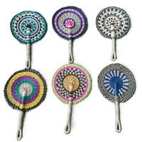 2025 à la mode ventilateur jonc de mer Handfan Vietnam à la main tissé herbe outil pour les fêtes décor jonc de mer Handfan Premium Export Source