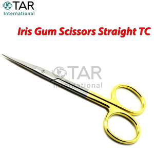 Iris Gum Ciseaux Droit TC 11.5cm Iris Tissu Gomme Ciseaux En Acier Inoxydable Chirurgie Dentaire Médic Instruments Chirurgie - Product Image 2