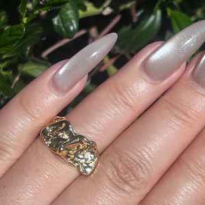 Anillos de moda Piedra preciosa Latón con piedras de cabujón ovaladas Joyería de piedra curativa - Product Image 1