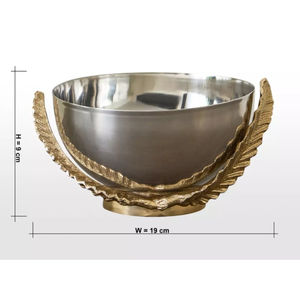 Bol de service en métal doré de qualité supérieure Bol de service de fruits au design élégant pour les fournitures de restaurant d'hôtel en vente - Product Image 5