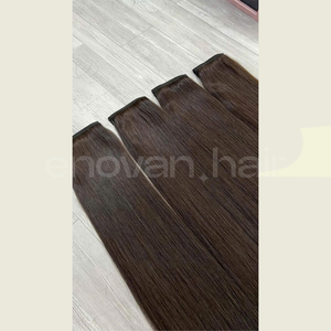 Extensiones de cabello vietnamita con CLIP de alta calidad, cutícula humana virgen alineada, textura suave y sedosa de doble dibujado, directo de fábrica - Product Image 2