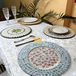 Precio barato nácar redondo ecológico 10mm de espesor 330mm de diámetro Mantel Individual para decoración de fiesta en casa y platos - Product Image 2