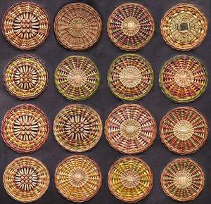 100% tapis de tasse en rotin fait à la main prix de gros dessous de verre de vaisselle écologique pour le thé 99 données d'or - Product Image 6