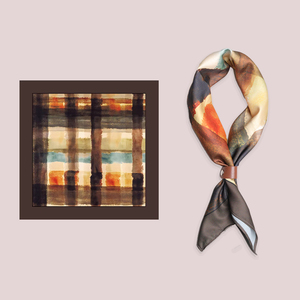 Wholesale Handmade Customizable Spring Floral <b>Square</b> <b>Scarf</b> New Design Gray Bandana Printed 100% Silk Head Cover for Outdoor - Product Image 4