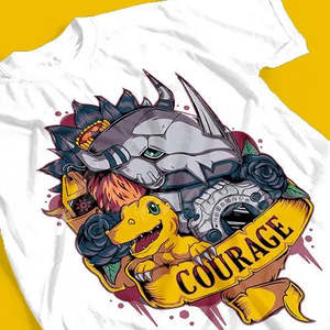 Camiseta Anime Digimon Courage, 100% Algodón Jersey, Diseño Deportivo con Estampado, Disponible en 240g y 280g - Product Image 5