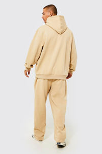 ชุดวอร์มสองชิ้นพร้อมกางเกงวอร์มมีฮู้ดสำหรับฤดูหนาวชุดวอร์มแบบสวมหัวสำหรับวิ่งออกกำลังกายฟิตเนสแบบกำหนดเอง - Product Image 2