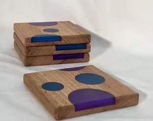 Juego de posavasos de madera hecho a mano de gran oferta de la mejor calidad para café, té, bebidas, taza de madera para exportaciones, estilo de diseño en blanco - Product Image 4