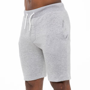 กางเกงขาสั้นสำหรับออกกำลังกายเล่นยิมของผู้ชายกางเกงขาสั้นผ้าคอตตอนสีทึบพิมพ์ลายได้ตามต้องการ - Product Image 1