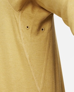 Camiseta Casual de Manga Larga para Hombre, Cuello Redondo, Color Sólido, Corte Regular, Tejido de Algodón, Amarillo, Tendencia 2026 - Product Image 5