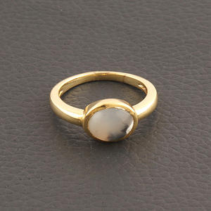 ล่าสุดการออกแบบที่หรูหราแหวน5X7มิลลิเมตรลูกแพร์รูปร่างธรรมชาติสีขาวน้ำตาล Druzy แหวนอินเทรนด์ปรับชุบทองแหวนเครื่องประดับแฟชั่น - Product Image 5