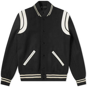 Veste de baseball en laine à col montant, produit prêt à être expédié - Product Image 1