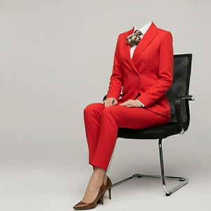 Traje de Otoño Invierno para Hombre, Estilo Profesional, Corte Entallado, Doble Botonadura, Esmoquin de 3 Piezas, Traje de Oficina, Talla Grande, Listo para el Trabajo, Cierre de Cremallera - Product Image 6